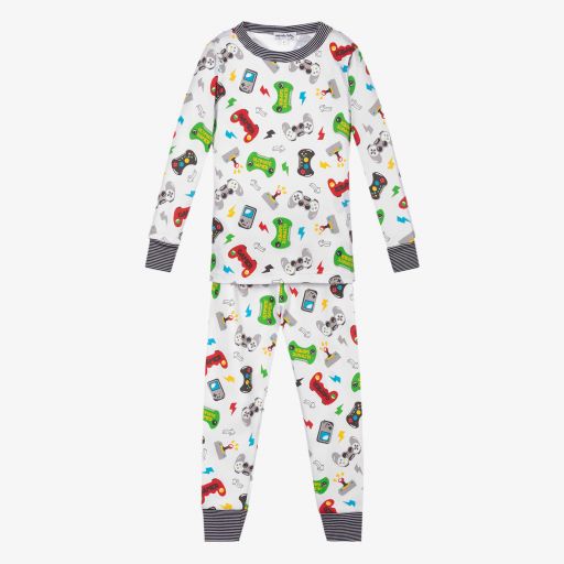 Magnolia Baby-Pima Cotton Gamer Pyjamas | Childrensalon Outlet