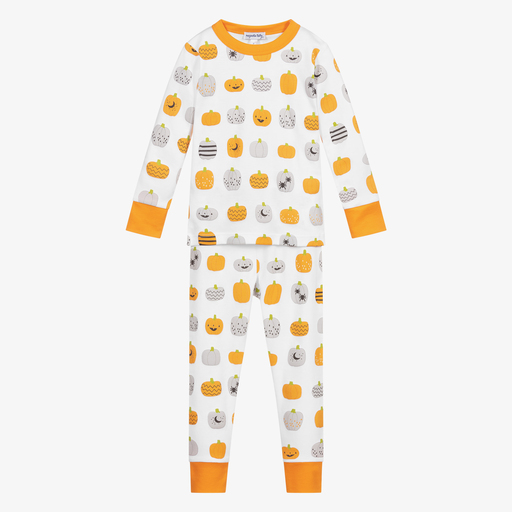 Magnolia Baby-Pima Cotton Pumpkins Pyjamas | Childrensalon Outlet