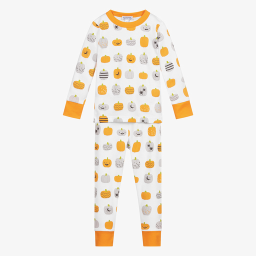 Magnolia Baby-Pima Cotton Pumpkins Pyjamas | Childrensalon Outlet