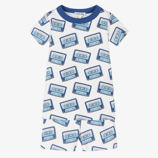 Magnolia Baby-Pima Cotton Tape Short Pyjamas | Childrensalon Outlet