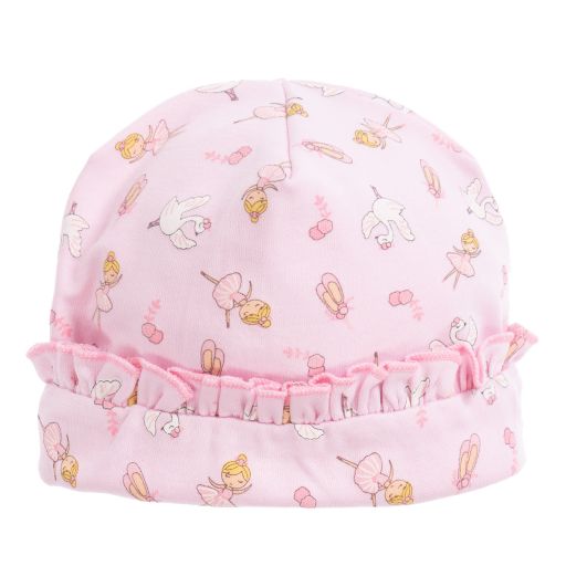Magnolia Baby-Pink Pima Cotton Baby Hat | Childrensalon Outlet