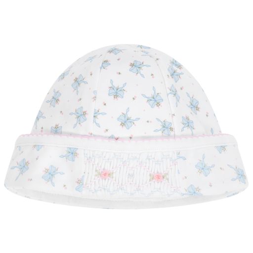 Magnolia Baby-White Pima Cotton Baby Hat | Childrensalon Outlet