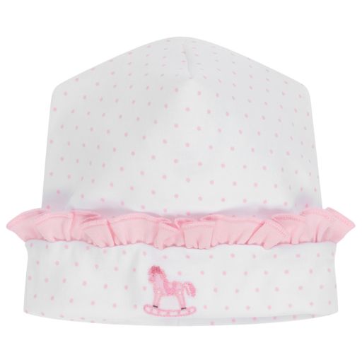 Magnolia Baby-White Pima Cotton Baby Hat | Childrensalon Outlet
