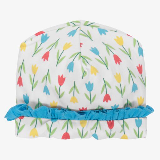 Magnolia Baby-White Pima Cotton Bloom Hat | Childrensalon Outlet