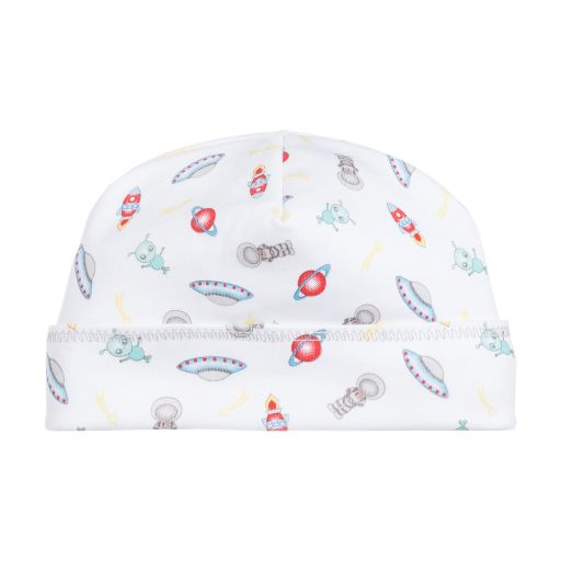 Magnolia Baby-White Pima Cotton Hat | Childrensalon Outlet