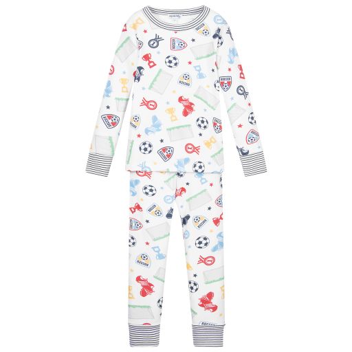 Magnolia Baby-White Pima Cotton Pyjamas | Childrensalon Outlet