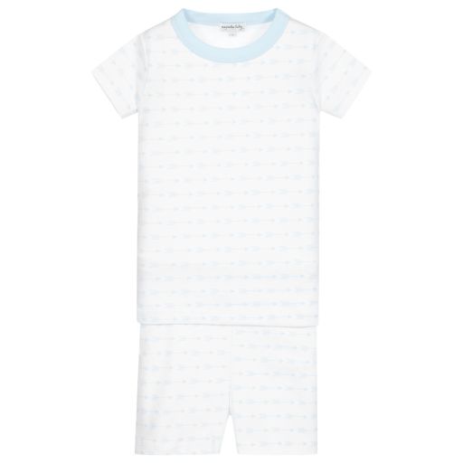 Magnolia Baby-White Pima Cotton Pyjamas | Childrensalon Outlet