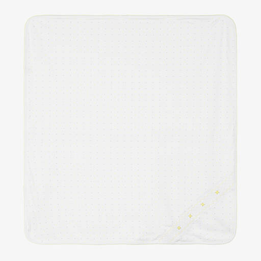 Magnolia Baby-White & Yellow Smocked Baby Blanket (74cm) | Childrensalon Outlet