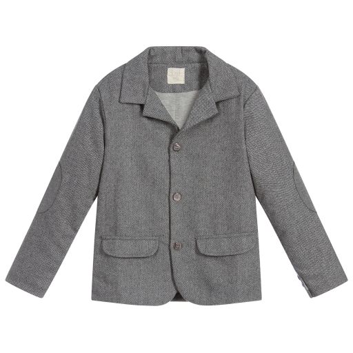 Malvi & Co-Boys Grey Wool Jacket | Childrensalon Outlet