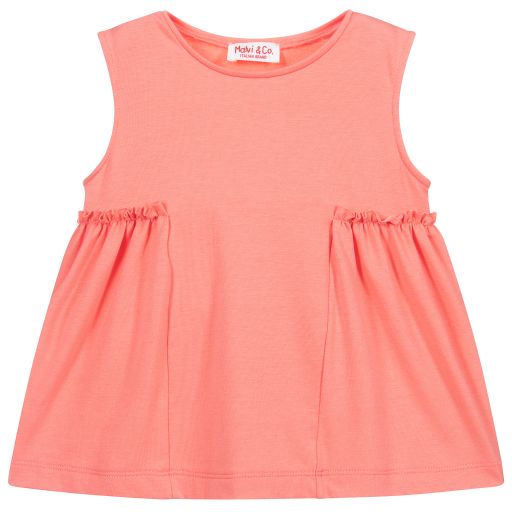 Malvi & Co-Orange Cotton T-Shirt | Childrensalon Outlet