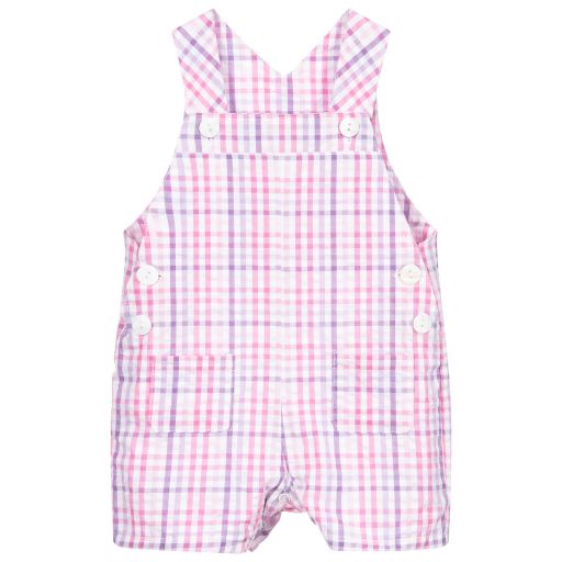 Malvi & Co-Pink Check Cotton Shortie | Childrensalon Outlet
