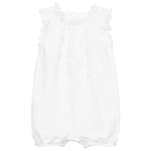 Malvi & Co-White Cotton Baby Shortie | Childrensalon Outlet