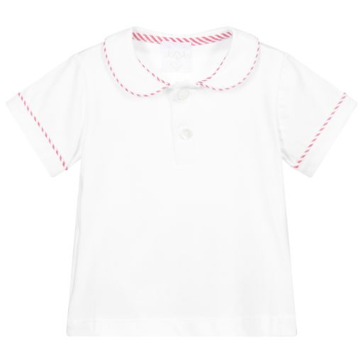 Malvi & Co-White Cotton Jersey T-Shirt | Childrensalon Outlet