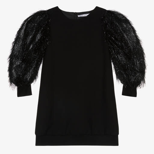 Mama Luma-Girls Black Jersey Dress | Childrensalon Outlet