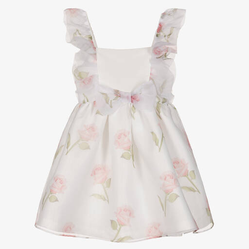 Mama Luma-Organza-Blumenkleid in Elfenbein | Childrensalon Outlet