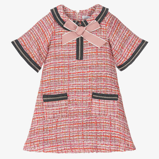 Mama Luma-Розовое платье из твида для девочек | Childrensalon Outlet