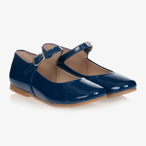 Manuela de Juan-Blue Patent Leather Shoes | Childrensalon Outlet