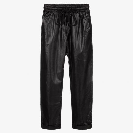 Marc Ellis-Black Faux Leather Trousers | Childrensalon Outlet