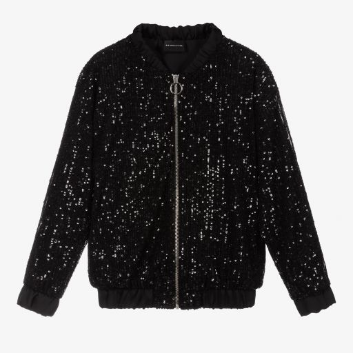 Marc Ellis-Black Sequin Zip-Up Jacket | Childrensalon Outlet