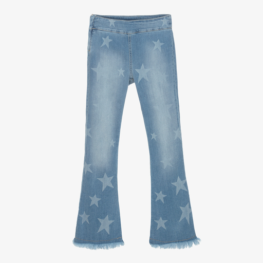 Marc Ellis-Blue Star Flared Denim Jeans | Childrensalon Outlet