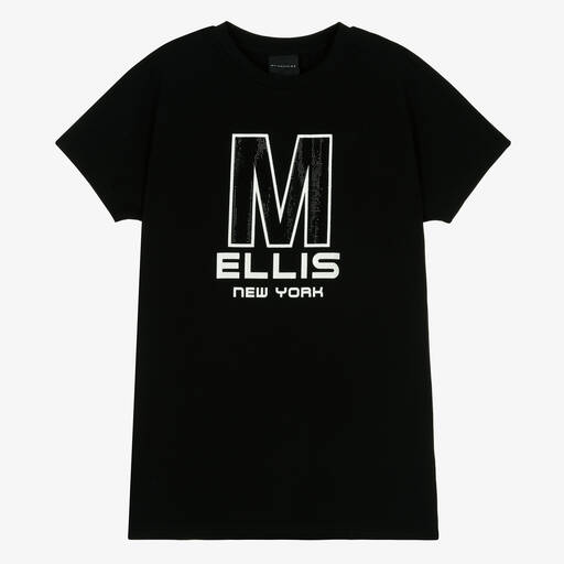 Marc Ellis-T-shirt oversize noir ailes d'ange | Childrensalon Outlet