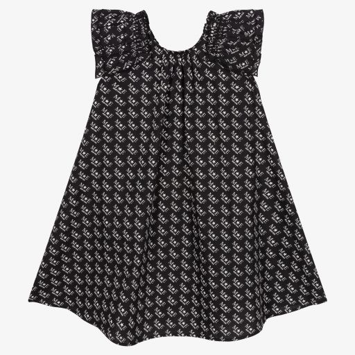 Marc Ellis-Robe noire en coton Fille | Childrensalon Outlet