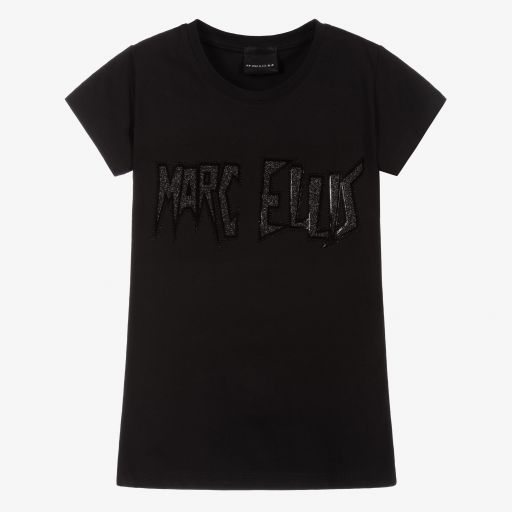 Marc Ellis-Girls Black Cotton T-Shirt | Childrensalon Outlet