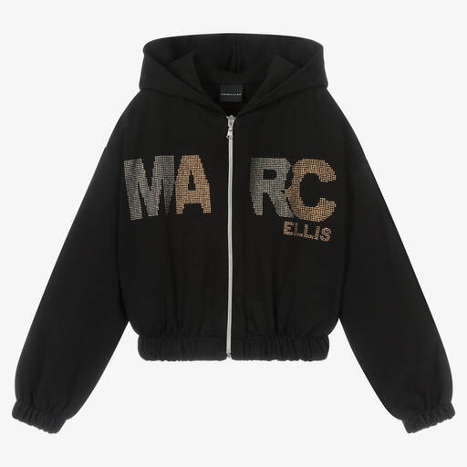 Marc Ellis-Girls Black Logo Zip-Up Top | Childrensalon Outlet