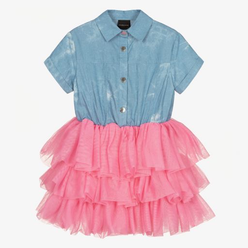 Marc Ellis-Розово-голубое платье для девочек | Childrensalon Outlet