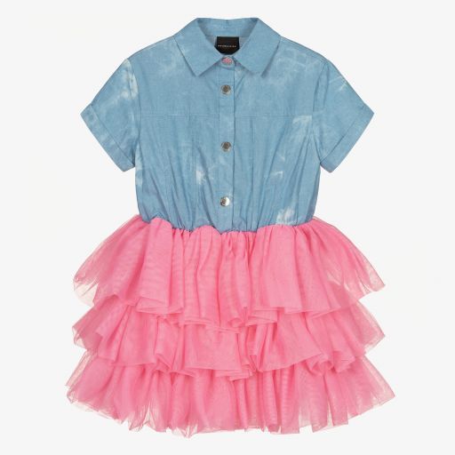 Marc Ellis-Robe bleue et rose Fille | Childrensalon Outlet