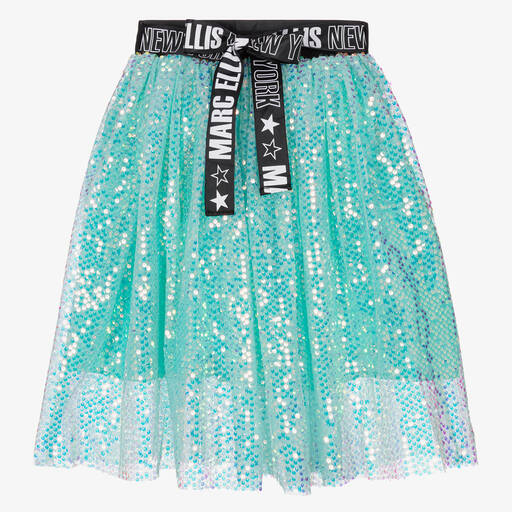 Marc Ellis-Girls Blue Tulle & Sequin Skirt | Childrensalon Outlet
