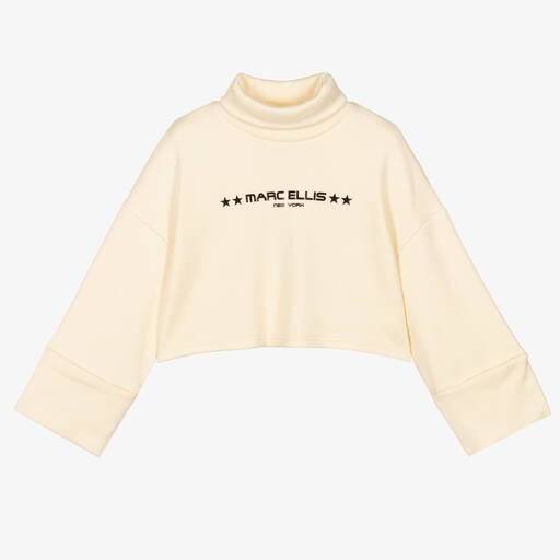 Marc Ellis-Girls Ivory Cropped Sweatshirt | Childrensalon Outlet