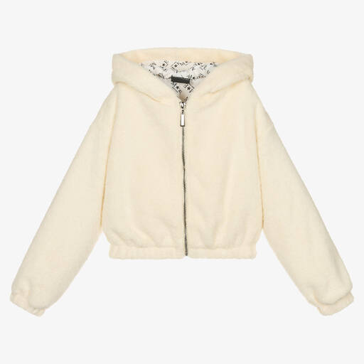 Marc Ellis-Girls Ivory Fleecy Zip-Up Top | Childrensalon Outlet