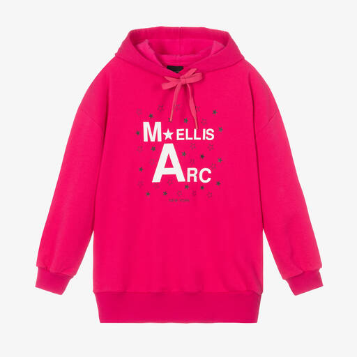 Marc Ellis-Girls Pink Cotton Logo Hoodie | Childrensalon Outlet