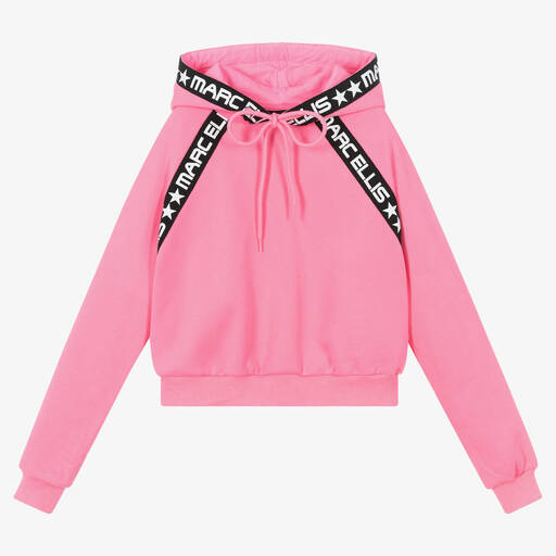 Marc Ellis-Girls Pink Logo Hoodie | Childrensalon Outlet