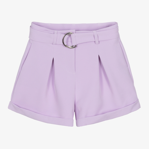 Marc Ellis-Girls Purple Belted Shorts | Childrensalon Outlet