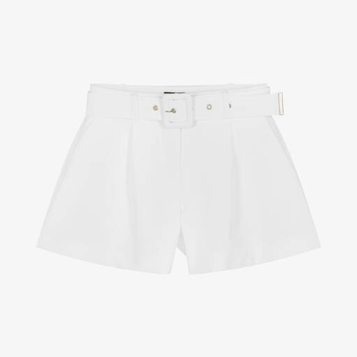 Marc Ellis-Weiße Shorts mit Gürtel für Mädchen | Childrensalon Outlet
