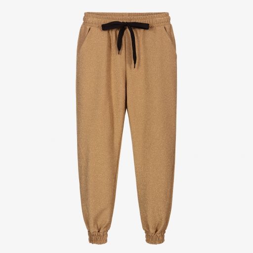 Marc Ellis-Gold Sparkly Lurex Joggers | Childrensalon Outlet