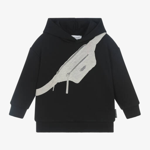 MARC JACOBS-Boys Black Belt Bag Hoodie | Childrensalon Outlet