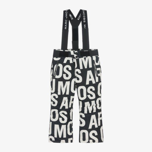 MARC JACOBS-Boys Black Logo-Print Ski Pants | Childrensalon Outlet
