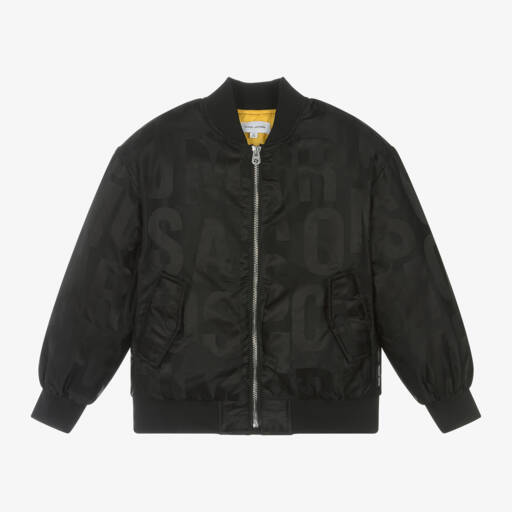 MARC JACOBS-جاكيت بومبر ساتان لون أسود | Childrensalon Outlet