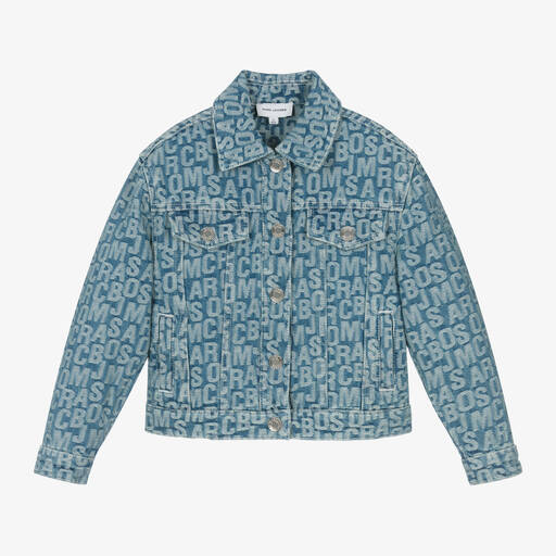 MARC JACOBS-جاكيت جاكارد قطن دنيم لون أزرق للأولاد | Childrensalon Outlet