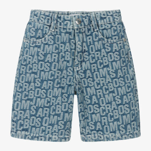 MARC JACOBS-Boys Blue Jacquard Denim Shorts | Childrensalon Outlet