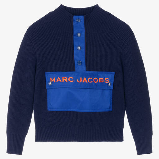 MARC JACOBS-Boys Blue Knitted Sweater | Childrensalon Outlet