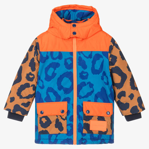 MARC JACOBS-Boys Blue Leopard Print Ski Coat | Childrensalon Outlet