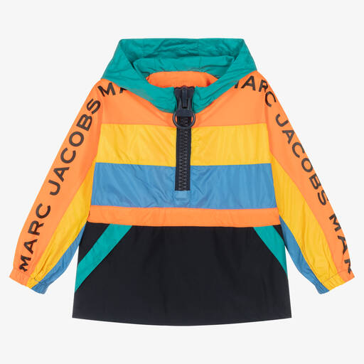 MARC JACOBS-Boys Blue & Orange Windbreaker Jacket | Childrensalon Outlet