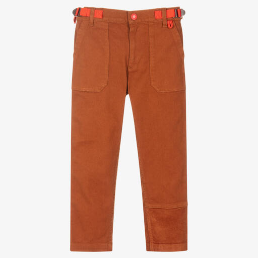 MARC JACOBS-Boys Brown Cotton Trousers | Childrensalon Outlet