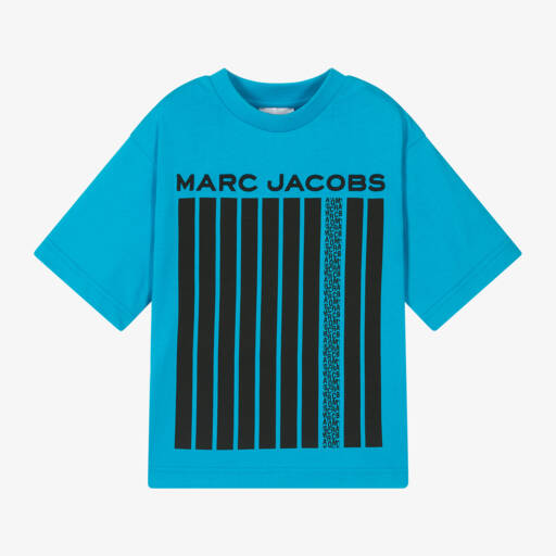 MARC JACOBS-Boys Classic Blue Cotton Top | Childrensalon Outlet
