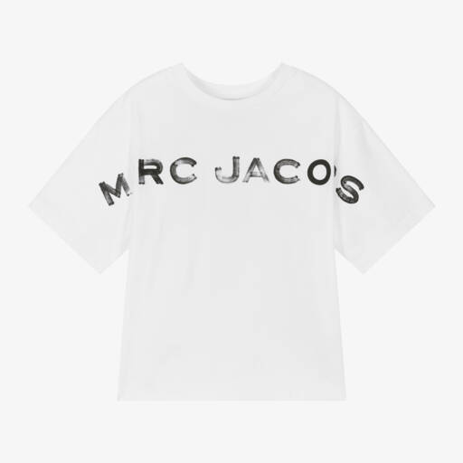MARC JACOBS-Boys Classic White Cotton Tee | Childrensalon Outlet