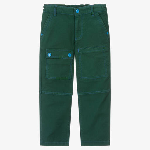 MARC JACOBS-Зеленые хлопковые брюки карго | Childrensalon Outlet